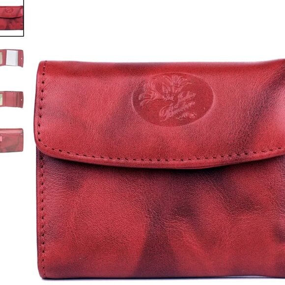 Julia Buxton Women's Heiress Pick-Me-Up Mini-Trifold Wallet - RED NWT - Picture 5 of 6